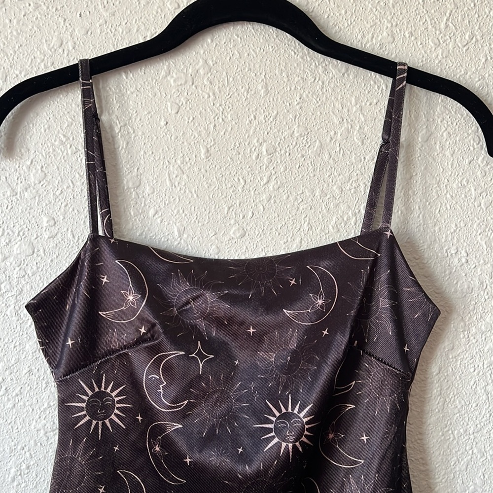 Urban Outfitters Zodiac Celestial Sateen Bodycon Mini Dress Size XS - Picture 4 of 7